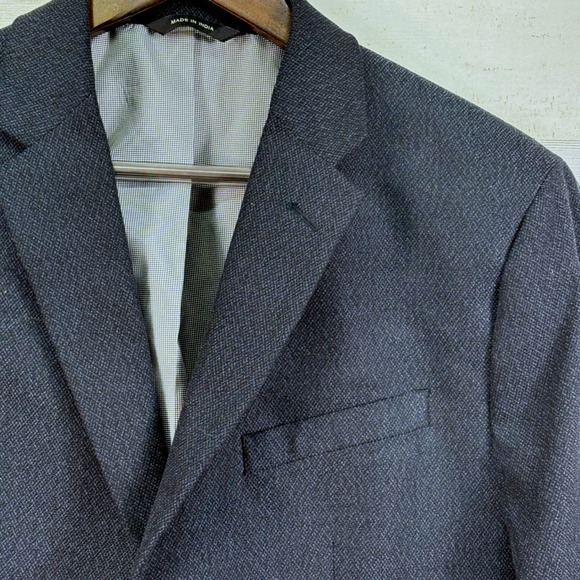 Banana Republic Slim Fit Mens Dark Navy‎ Blue 100% Cotton Blazer Suit Jacket 42R
